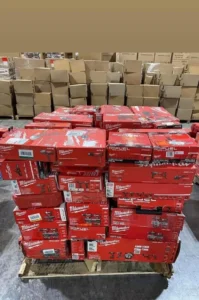 Milwaukee tool set pallets stacked for sale