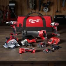 Milwaukee Set featuring professional-grade power tools, batteries, and accessories designed for contractors, DIY enthusiasts, and workshop projects.